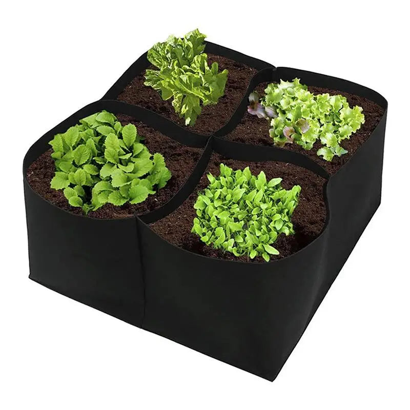 Raised Garden Bed Black Grow Bag for Vegetable Flower Planter Reusable Breathable Felt Bag for Indoor Balcony Outdoor