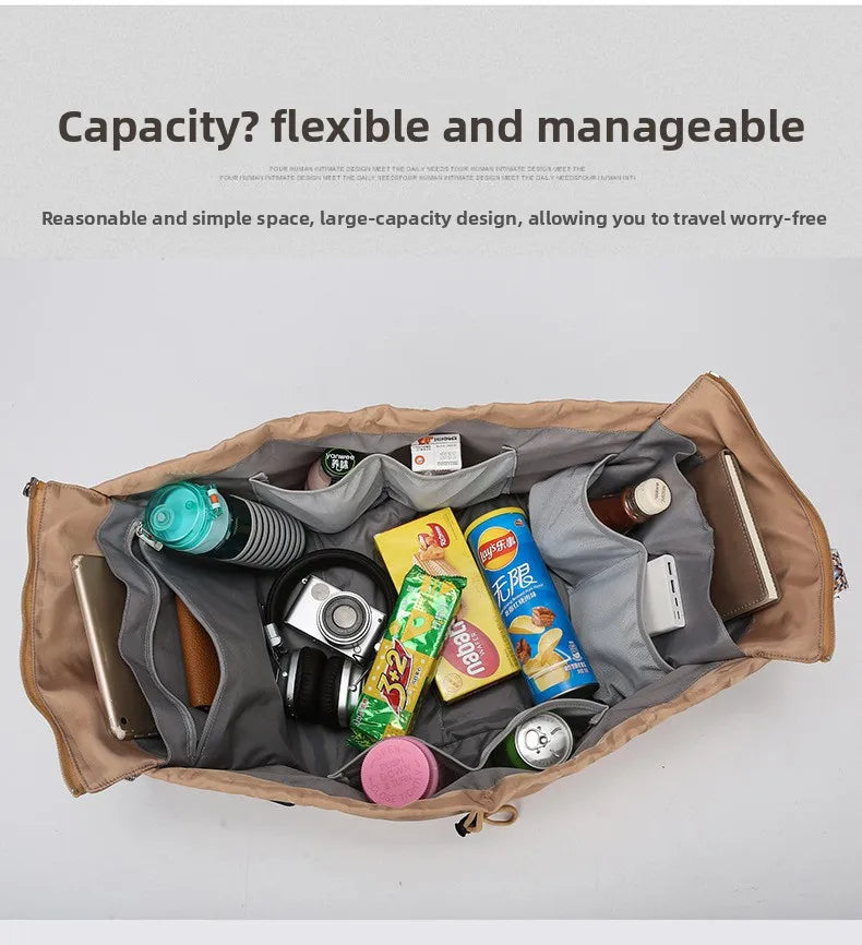 3-in-1 Mommy Bag Baby Diaper Bags Multifunctional Women's Tote Backpack Travel Duffel Airport Bags Foldable Gym Bag
