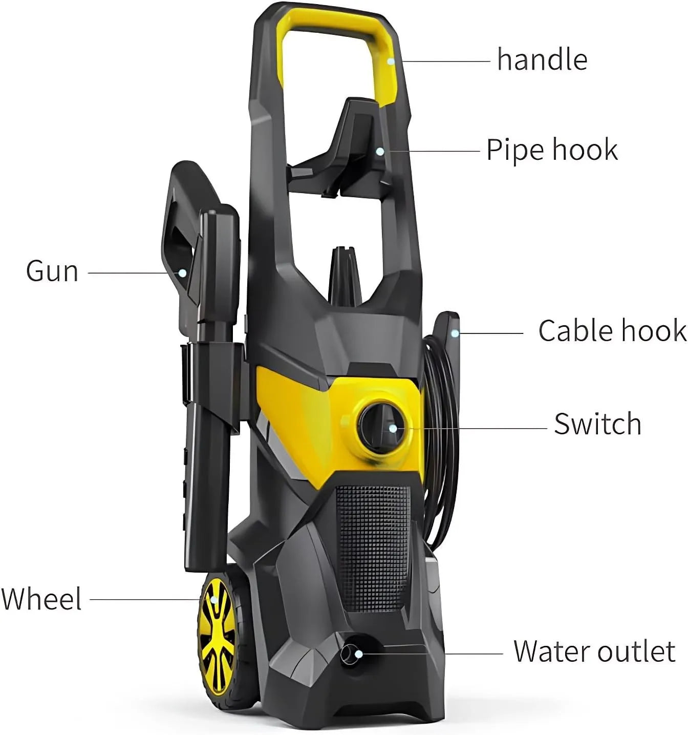 Powerful Electric Pressure Washer Water High Power Jet Wash Patio Garden Car