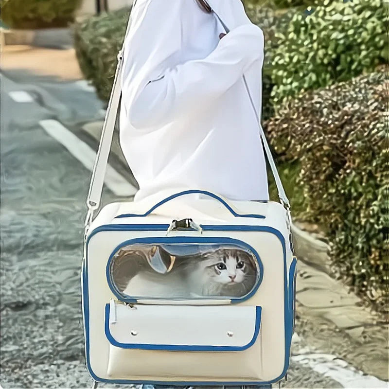 Multifunctional Pet Transport Backpack,Portable Travel Bag,Large Capacity,Three Sides Breathable,Cat Backpack,Thick and durable