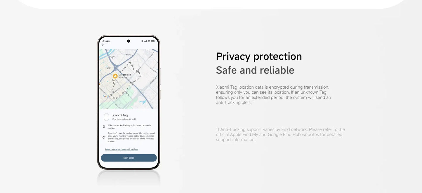 Xiaomi Tag Tracker Smart  Anti Lost Device Global Version Compatible Apple Find My and Google Android Find Hub Bluetooth 5.4