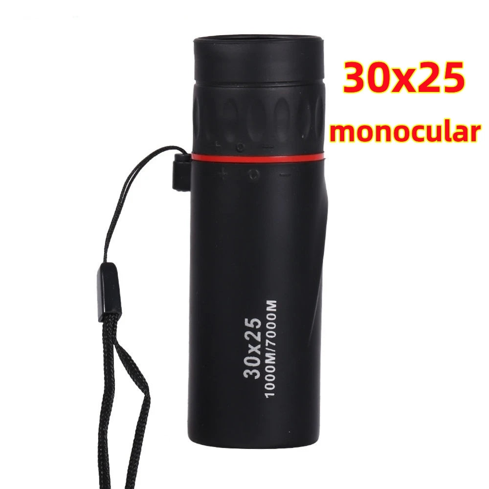 9000x25 HD Zoom Portable Powerful Binoculars Long Range BAK4 Telescope Jumelles Folding Optics for Outdoor Hunting Camping