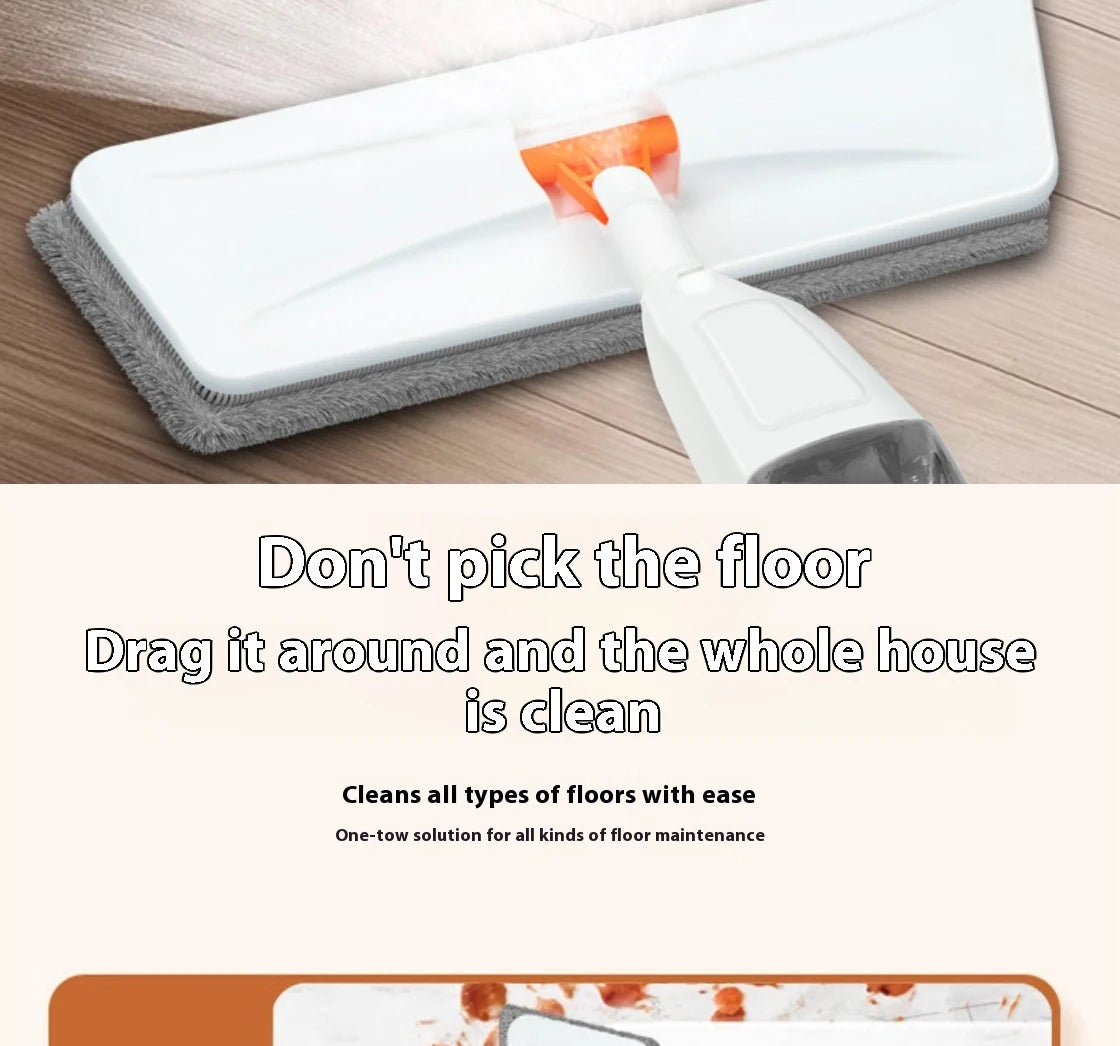 New Large Household Spray Mop With Replaceable Microfiber Pad For Wet And Dry Cleaning Microfiber Pads Rotating Spray Mop Broom