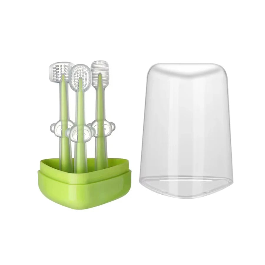 Baby Silicone Toothbrush 3d Wrapped Teeth Tongue Massage Brush Gently Cleans Milk Stains For Training Brush Teeth Child