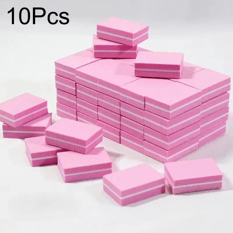10-100psc Mini Buffing Sanding Files Block Pedicure Care Nail Art Buffer Polish Manicure Pedicure Nail File Tools Nail Charm new