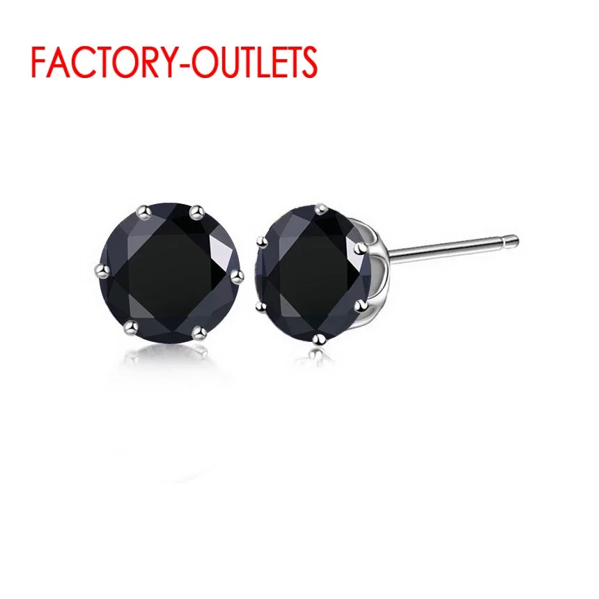 New Arrival Factory Cheap Price 925 Sterling Silver Korean Style Fashion Jewelry Stud Earrings Shinny Crystal Fast Shipping