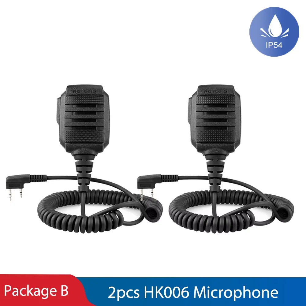 Retevis HK006 RA89 Waterproof Walkie Talkie Microphone PTT Mic Radio Speaker for Baofeng UV-5R BF-88E Retevis RT3S H777 RT22 TYT