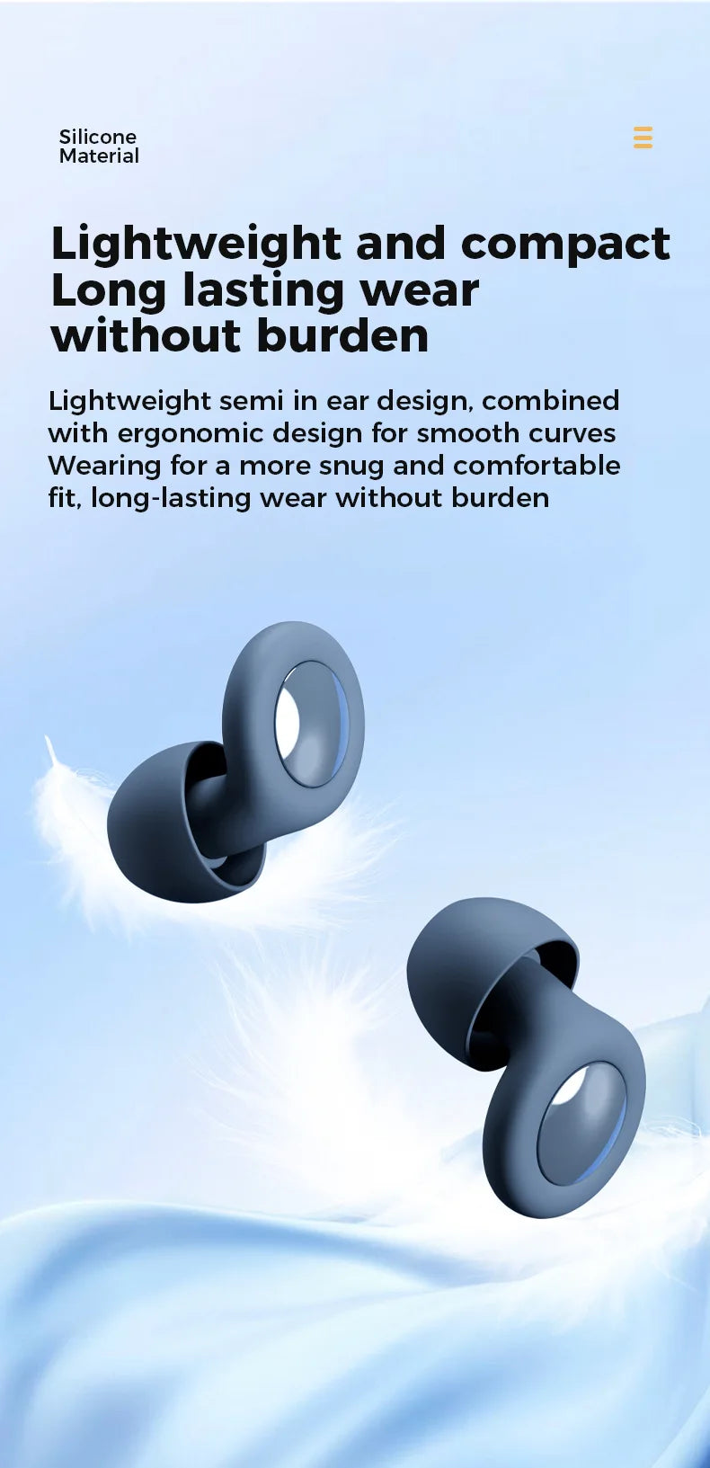Ear Plugs for Sleeping,Sleep aid,Noise Reduction Super Soft Reusable,Hearing Protection Anti noise earplugs for Travel Work