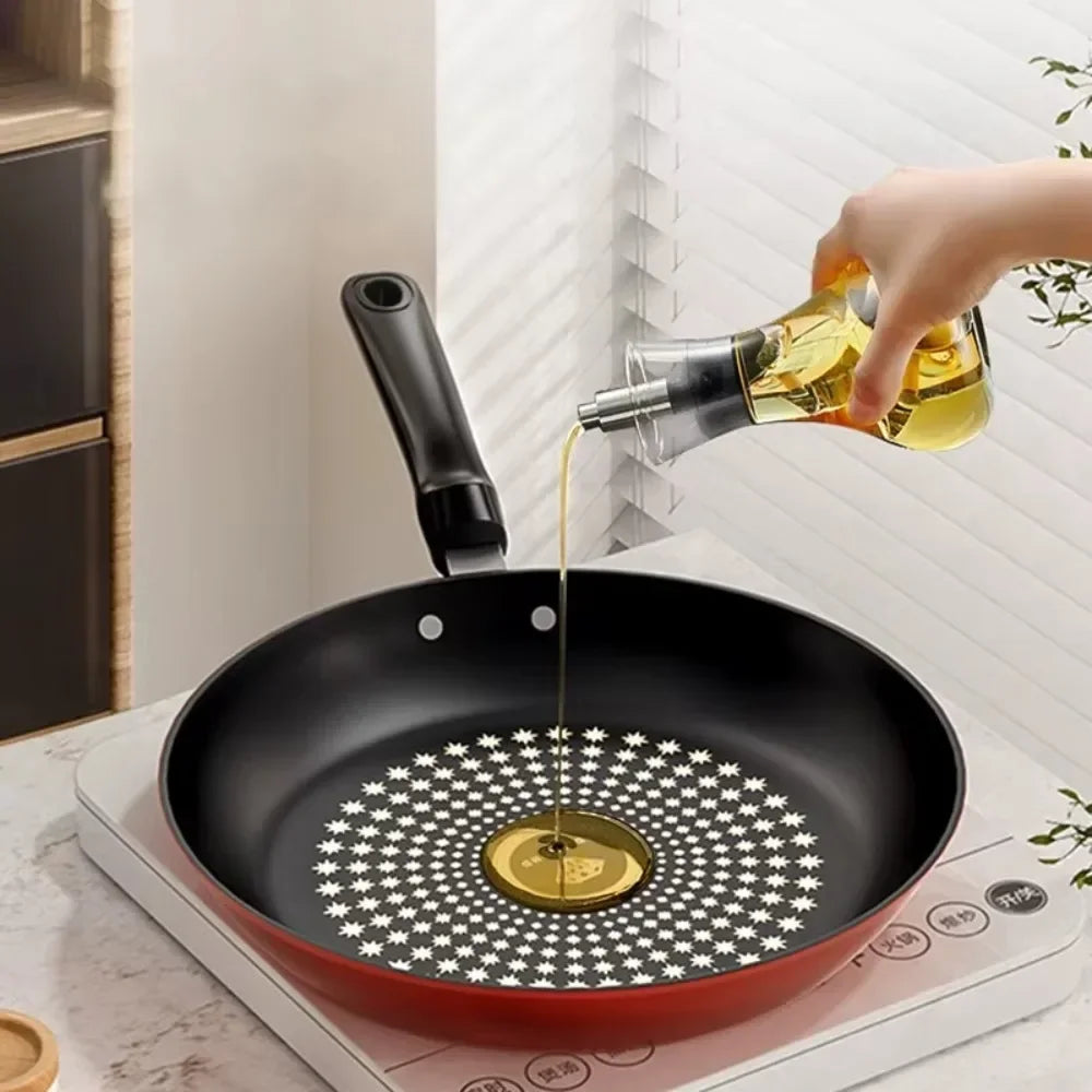 New Crystal Diamond Non-Stick Pan with Lid Multi-functional Frying Pan Iron Easy to Clean Kitchen Cookware Gas Induction Cooker