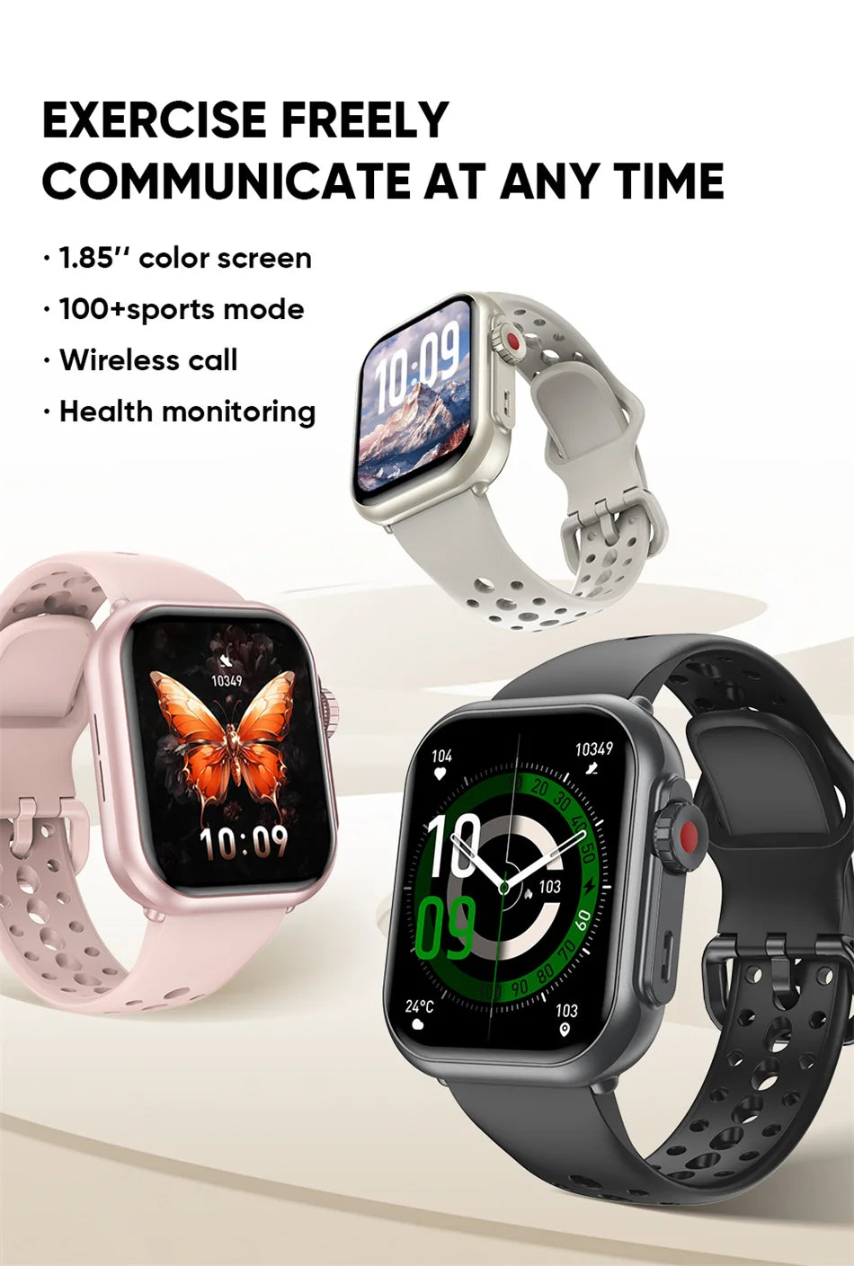 Watch Ultra K62 Men Women 1000mAh AMOLED 100+Sport Heart Rate HD Bluetooth Call GPS Track Waterproof Smart Watch For iOS Android