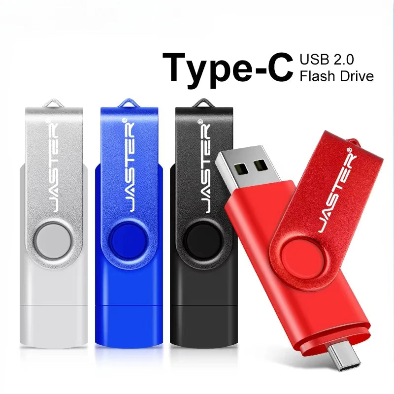 Multifunctional OTG 2 IN 1 Type-c USB Flash Drive Pendrive 128GB Cle Usb Флэш-накопител Stick 32/64 GB Pen Drive for Phone
