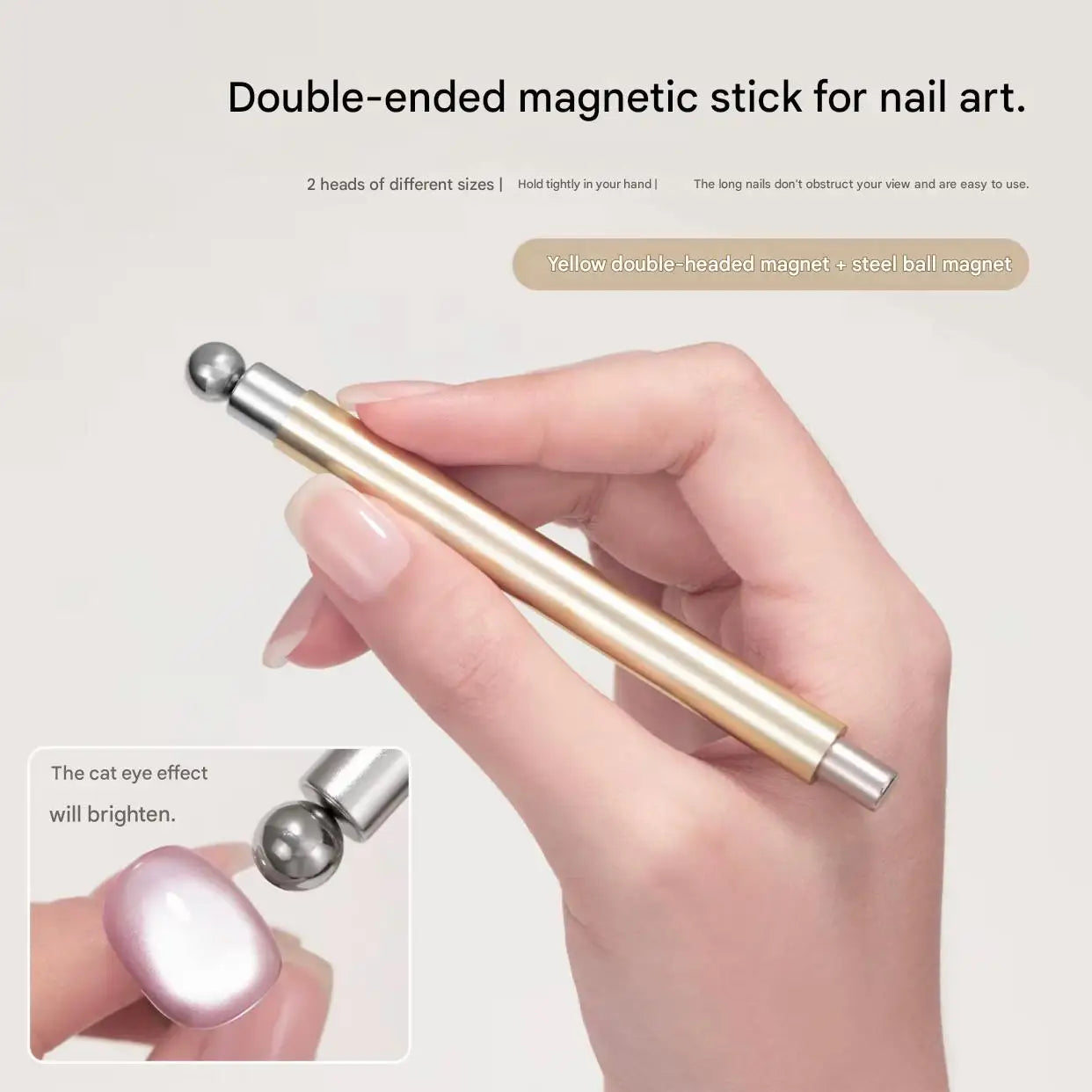 MIANEL New Upgrade 3-Second Hollow Cat Eye Magnet Strong Power Ring Magnet Fast Black Hole Effect for Magnetic Nail Art Beginner