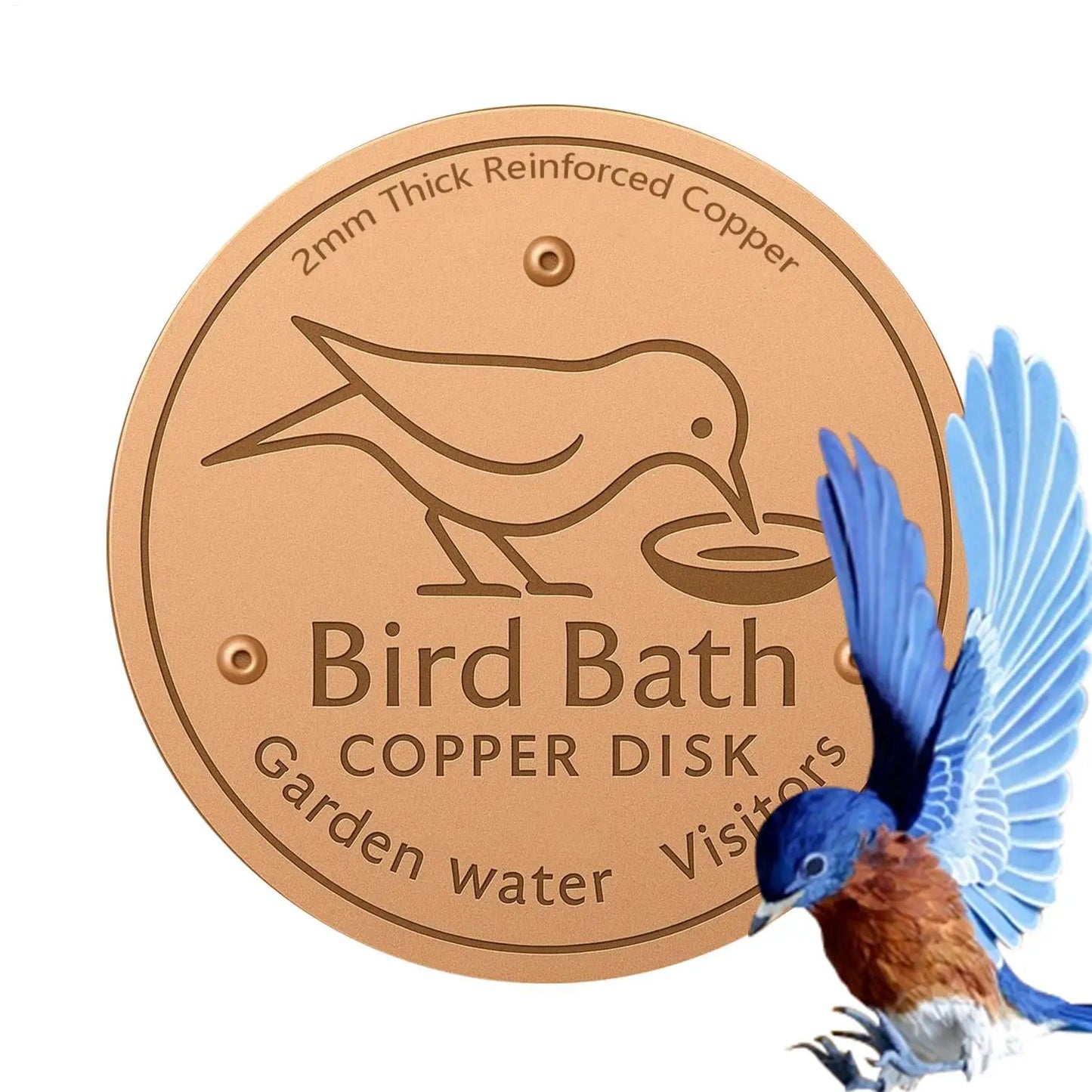 Bird Bath Copper Disk bird bath purification tray Metal Cleaner Disks Feeder Accessories For Water Bowl