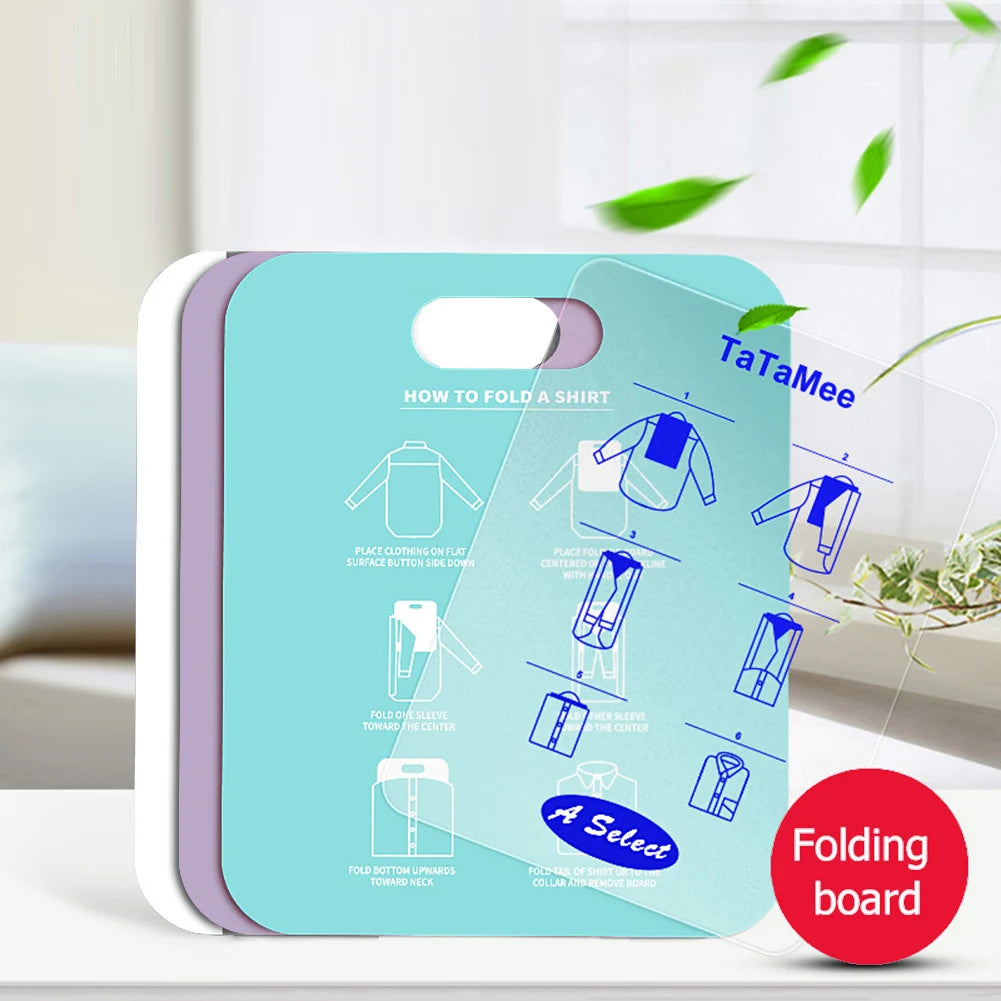 68cm/48cm Plastic Clothes Folding Board Durable Kids Laundry Folder Easy and Fast Shirt Folding Board Home Storage Tool for Kids