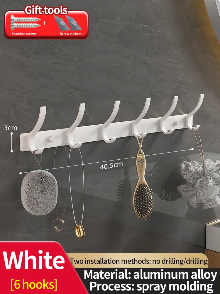 no drill Door Behind Hook Storage Wall Hanging Clothes Hanger Coat Hook Punch-free Hanger Bedroom Organizer Storage Kitchen Acce