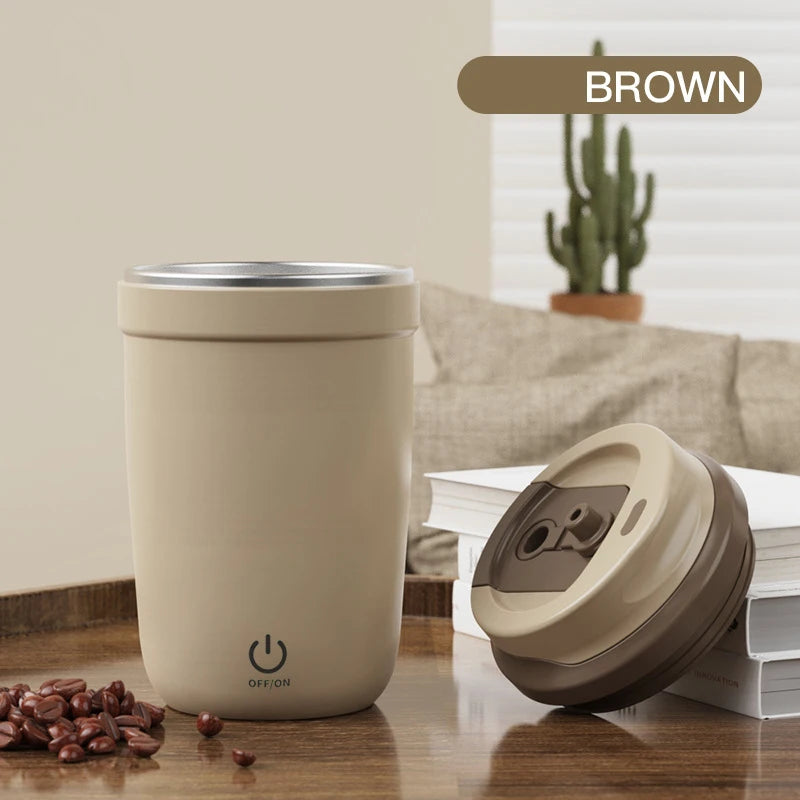 Mini Electric Coffee Self Mixing Mug Waterproof Food Safe Coffee Mug USB Rechargeable Automatic Magnetic Cup For Tea 380ML