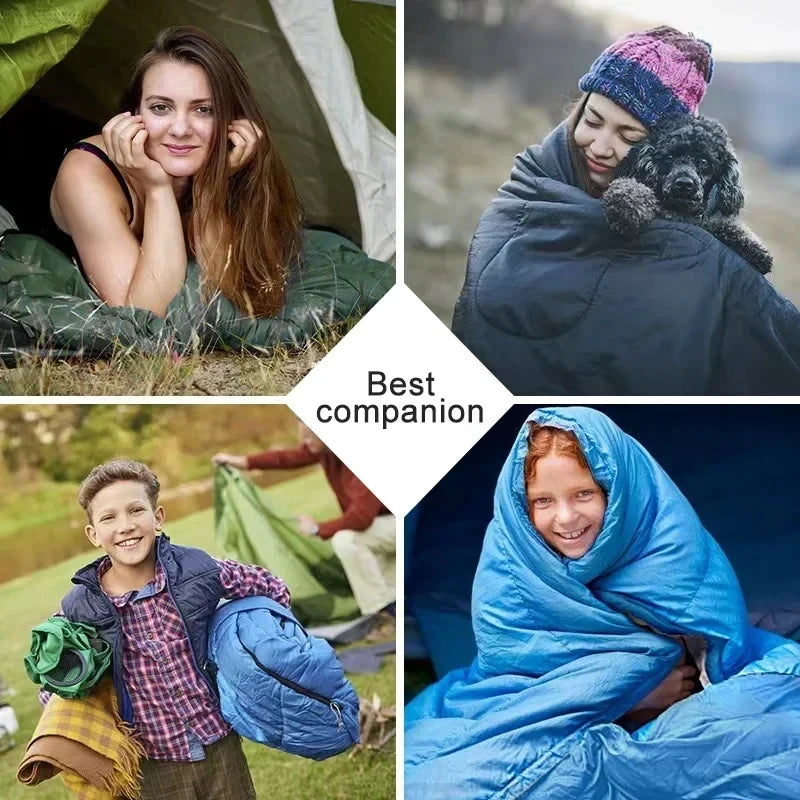 Camping Sleeping Bag Ultralight Waterproof 4 Seasons Warm Envelope Type Sleeping Bag for Outdoor Hiking Backpacking Travel