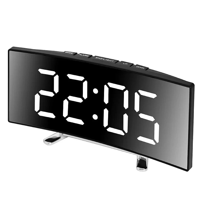 Latest Digital Clock LED Alarm Clock Bedroom Electronic Desktop Clock With Temperature Display Adjustable Brightness 12/24 Hours