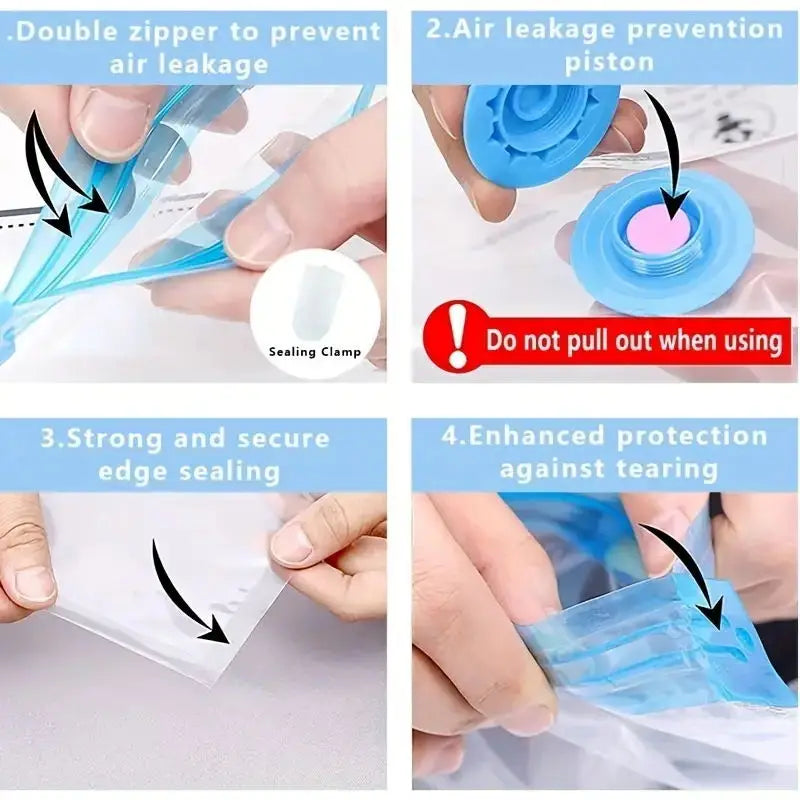 Vacuum storage bag space saving bag for clothes, mattresses, blankets, duvets, pillows, quilts, travel, moving