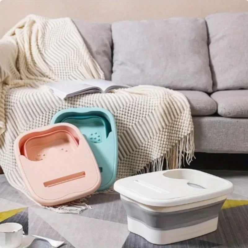 Foldable Footbath Massage Bucket Soaking Bucket Folding Basin Bucket Household Sauna Bathtub Pedicure Bathroom Suppliess
