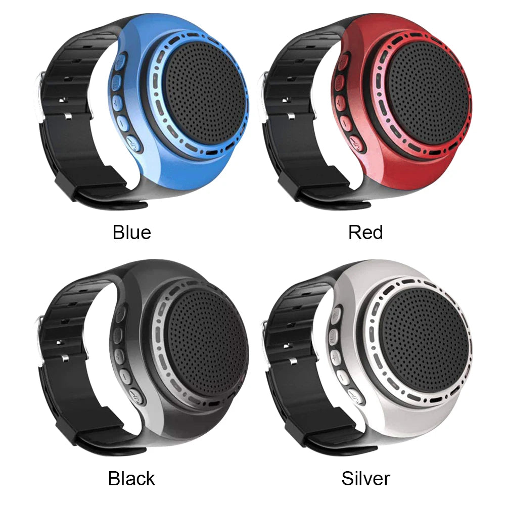 U6 Wrist Watch Bluetooth Speaker With FM Radio USB Charging Portable Outdoor Sports Running Wearable Speaker Wireless Subwoofer