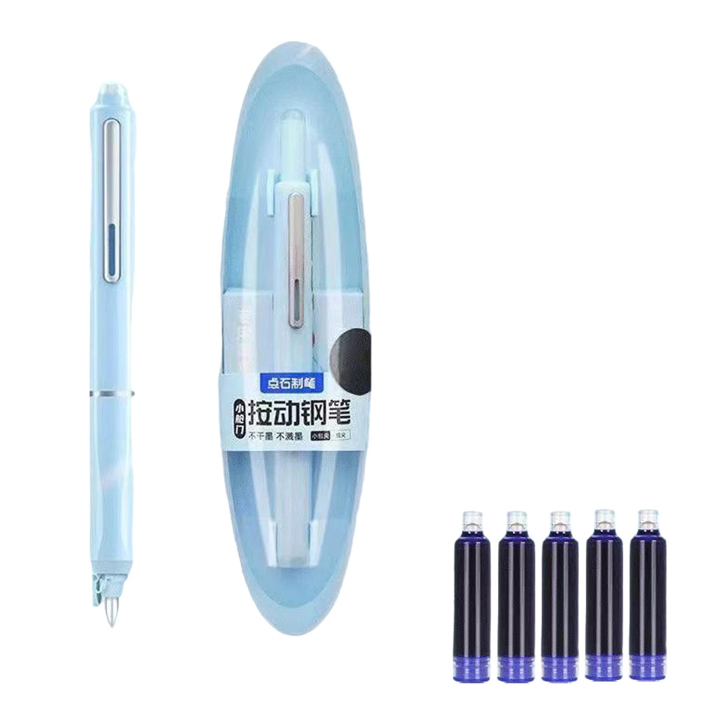 Retractable Fountain Pen Students Calligraphy Sketching Writing Ink Pen Have Refillable Ink Cartridges For Stud