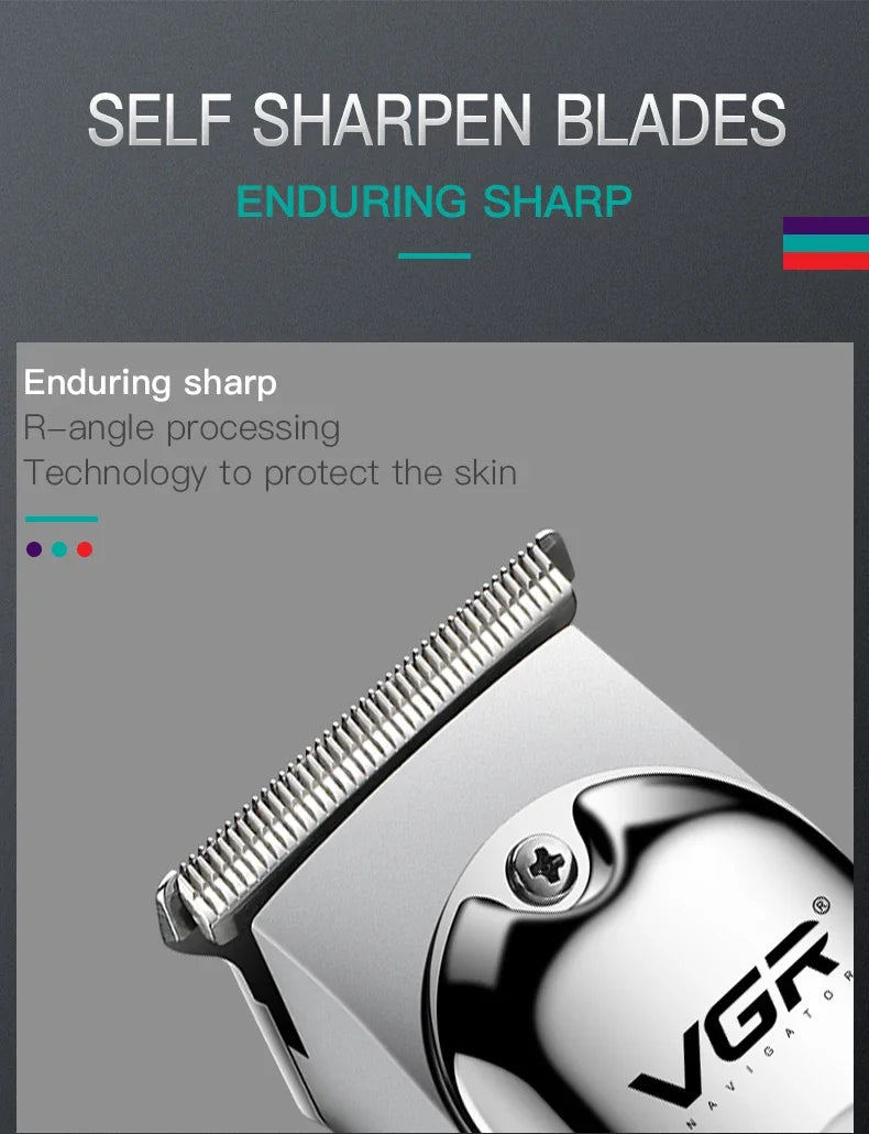 VGR Trimmer Rechargeable Hair Clipper Cordless Hair Cutting Machine Electric Clipper Professional Hair Trimmer for Men V-071