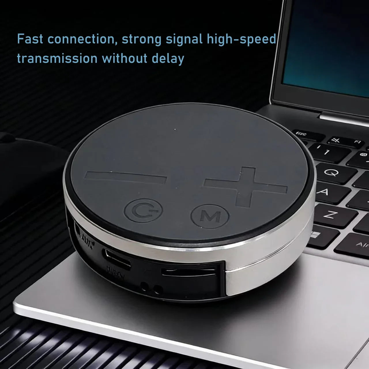 Bone Conduction Desktop Wireless Speaker with suction cups for secure attachment. Wireless TWS speaker, compatible with lanyard