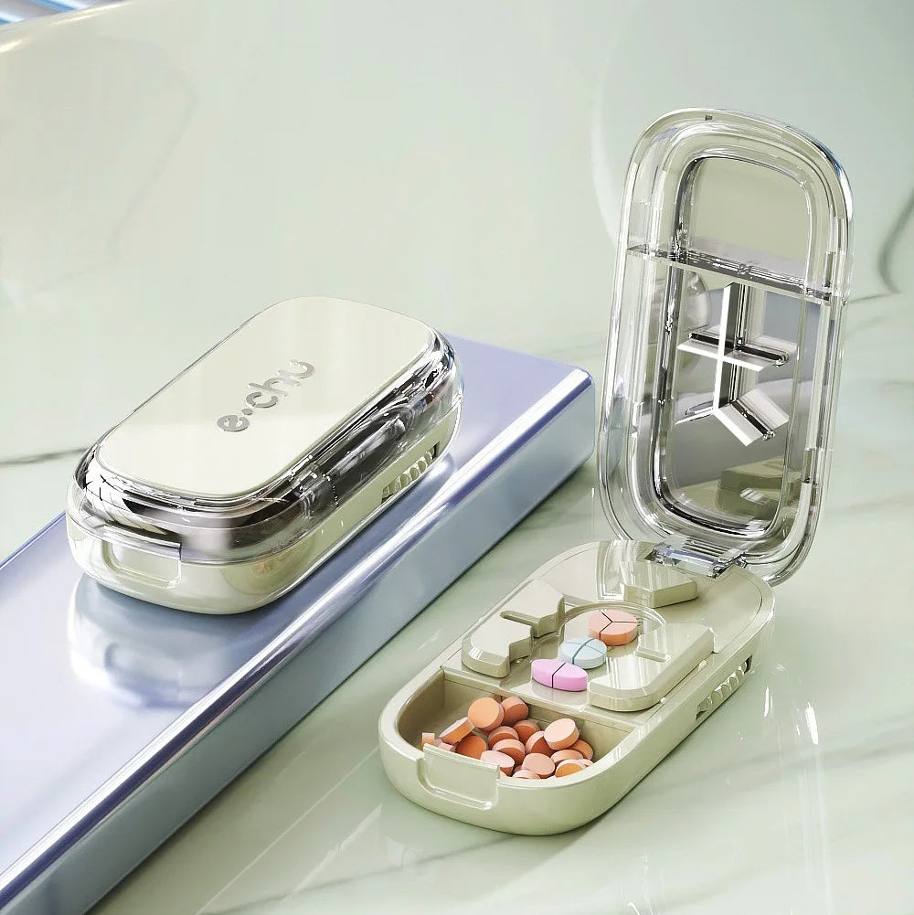 New Quartering Pill Cutter Storage Box Portable Drug Tablet Medicine Dustproof Divider Organizer Crusher Pill Cutter