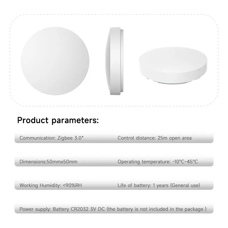 Tuya ZigBee Smart Button Scene Switch Wireless Remote One Key Controller Multi-scene Linkage Switch Google Alexa Voice Assistant
