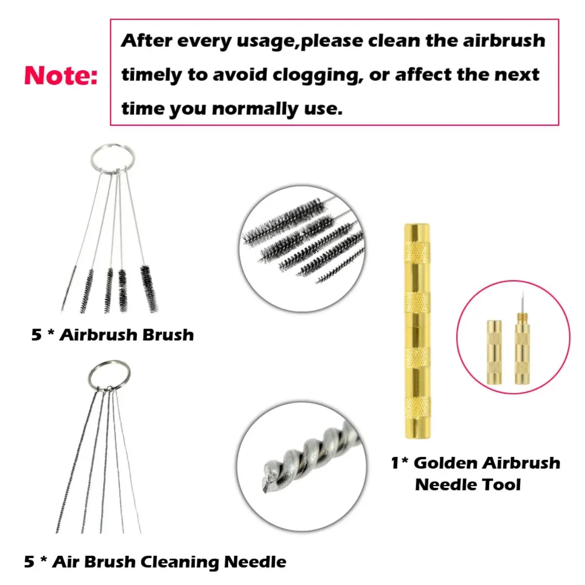 Nasedal NT-19 Dual-Action Airbrush Compressor Kit 0.3mm Airbrush Spray Gun for Nail Airbrush Model Cake Car Fish Shoes Painting