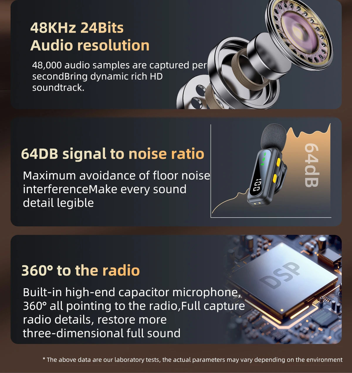 J21 Wireless Lavalier Lapel Microphone Audio Video Recording Mini Mic for iPhone Android Mic Portable Noise Reduction Vlog  Live