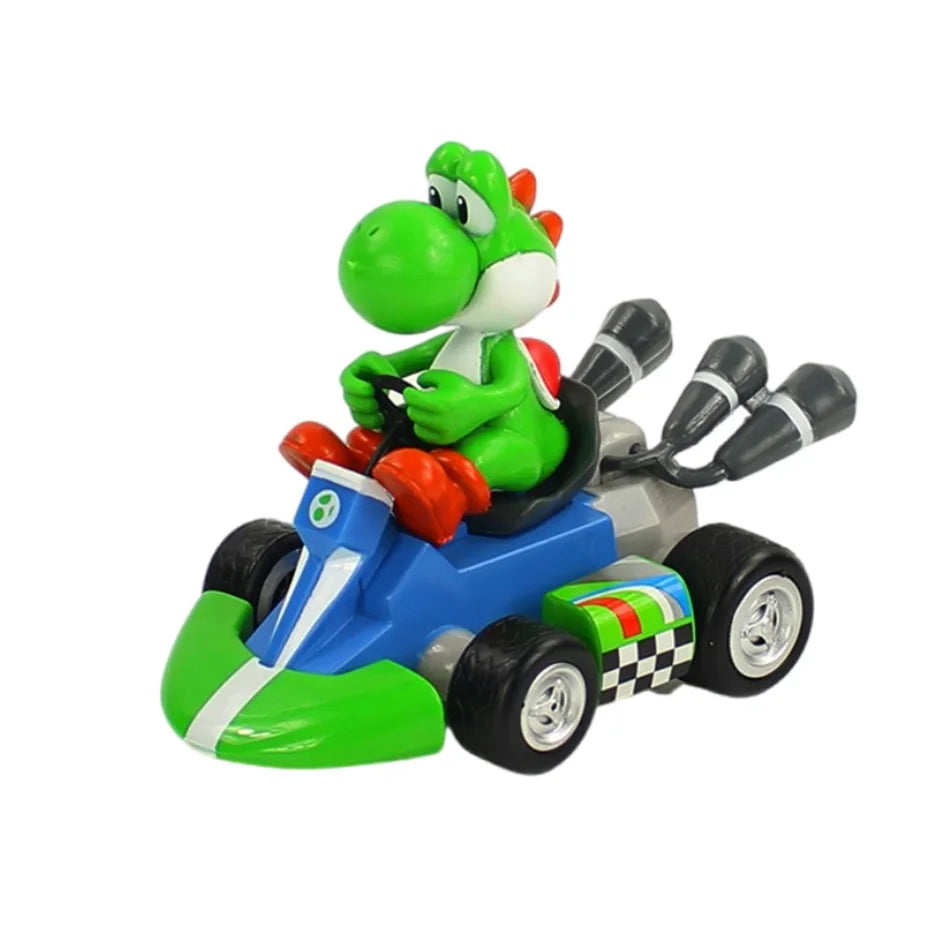 Super Mary Series Karting Mario Bros Luigi Yoshi Donkey Kong Action Figure Toys Pull Back Car 12.5*8*9 cm Surprise Toy Gifts