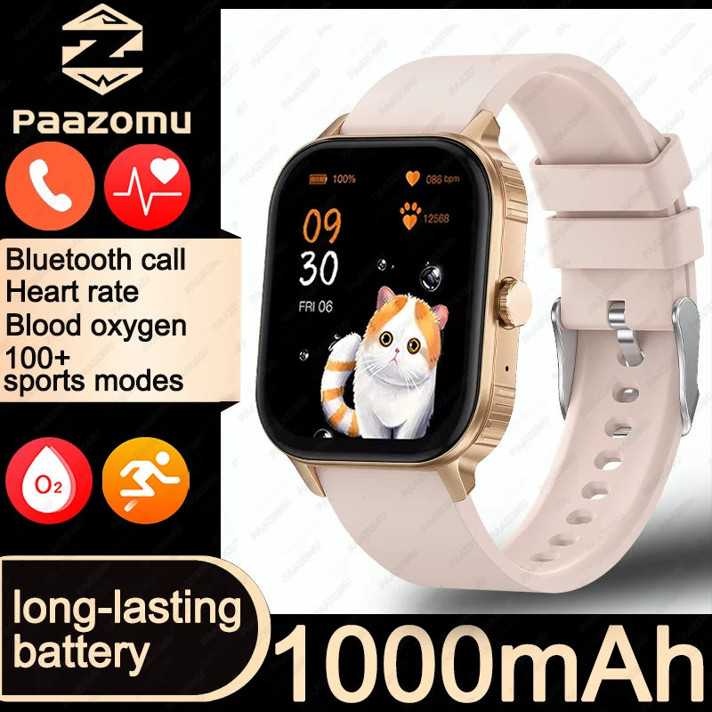 2026 2.04-inch Ultra Smart Watch For Men Women 1000mAh High Capacity Battery Outdoor Sports Fitness Health Monitoring Smartwatch