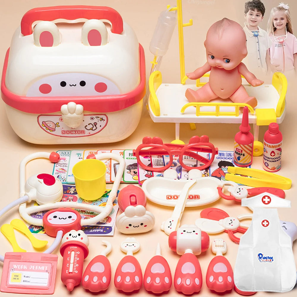 Doctor Toys for Kids 43/40/31PCS Hospital Nurse Doctor Role Play Kit Medical Toys Dentist Kit Educational Toy Gift for Boy Girl