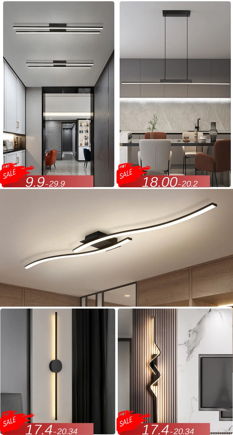 Modern Wall Light Long Decorative Lights Nordic Living Room lights For Wall Corridor Ceiling Light Home Decor Lighting Fixtures