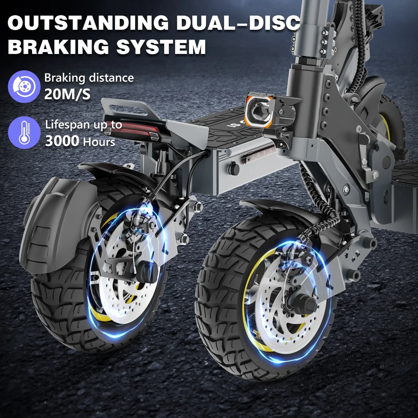 iENYRID iE-S1 Adult Electric Scooter Foldable 48V 15Ah 250W Off-Road Tire E-Mountain Scooter for Sports Entertainment Cycling