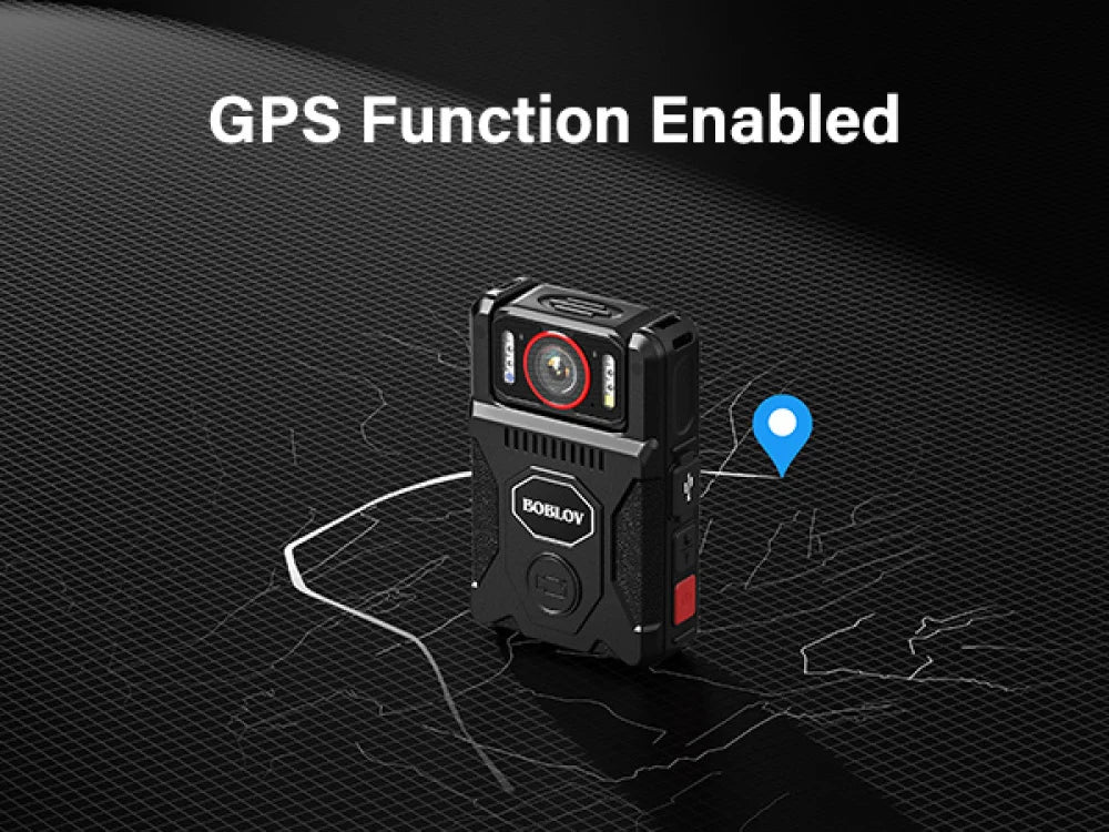BOBLOV M7 Pro 4K GPS Body Mounted Camera 128GB Video Recorder 180° Rotate Camera 4000mAh Battery 15 Hours Recording GPS Bodycam