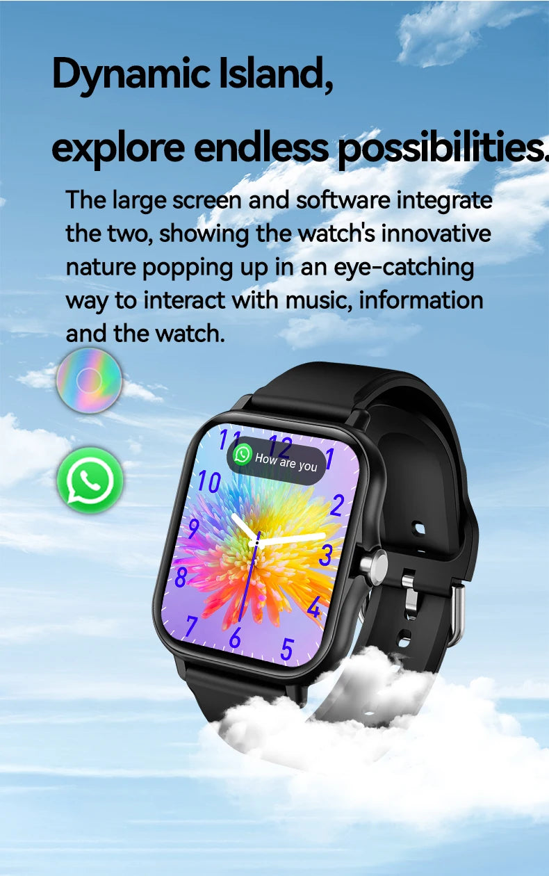 LAXASFIT 2026 Smart Watch 1.83 Inch HD Display Answer Make Call Message Preview Sport Modes DIY Dial Weather Forecast Men Women