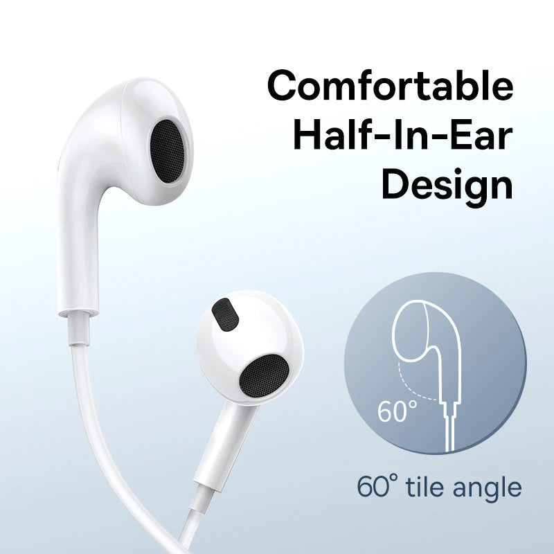 Baseus C17 Type-C Earphones In Ear Hearphone Wired Headset With Mic For Smart Phone For Xiaomi Samsung S21 S20 Cellphone Headset