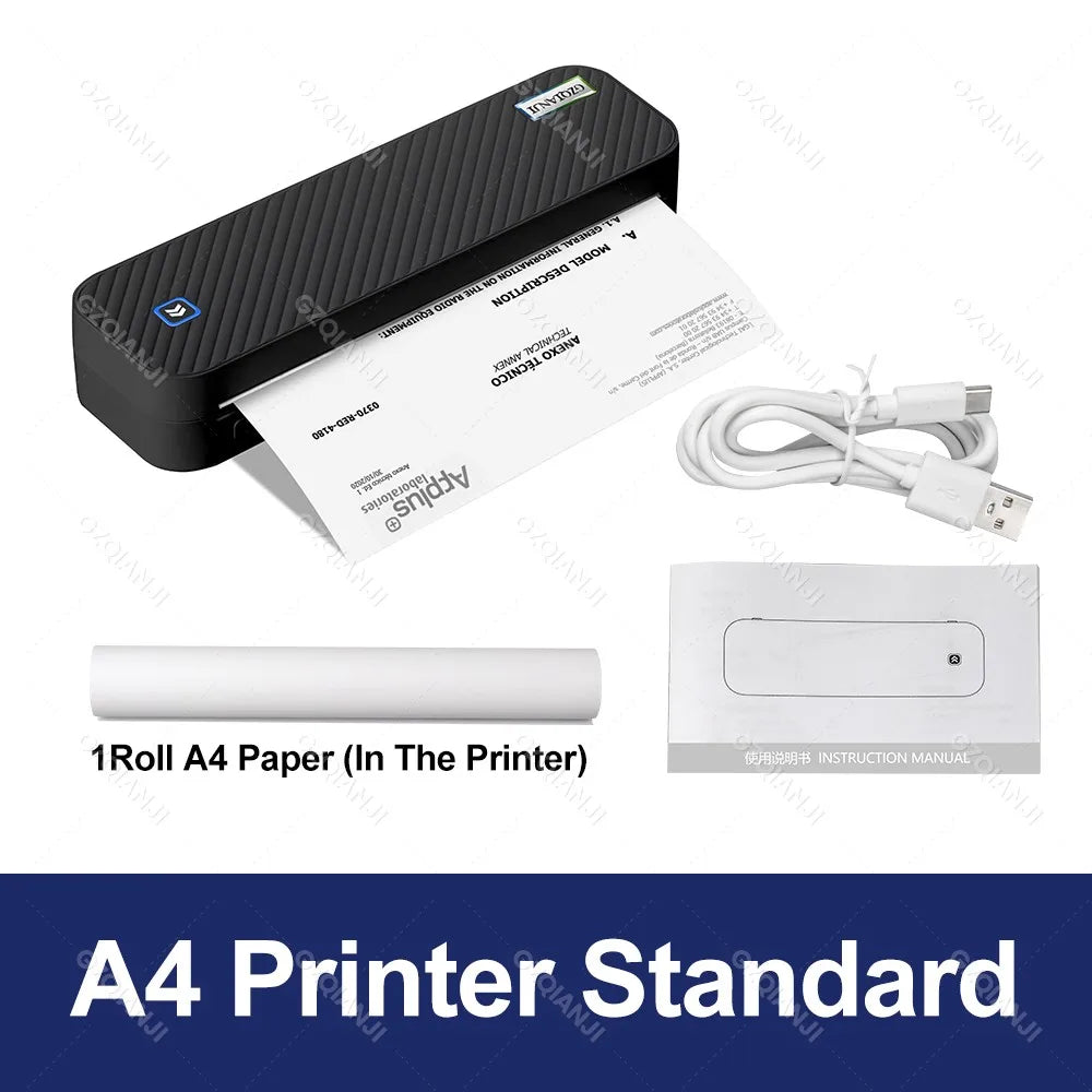 A4 Printer Portable USB Bluetooth Wireless Thermal Tattoo Transfer Maker with Paper Case Support Mobile Smartphone Android Print
