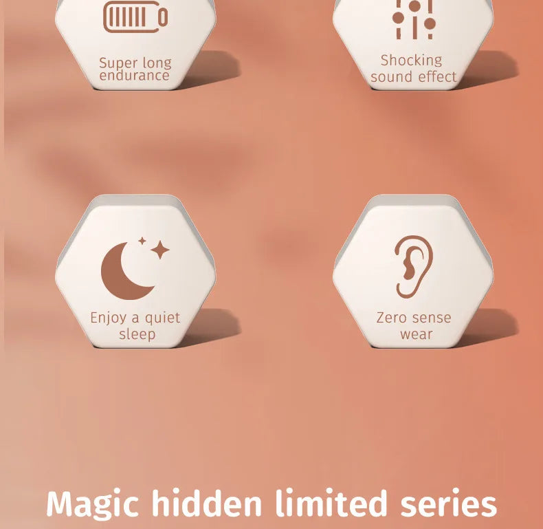 Wireless Earbuds for Sleeping invisible Small Bluetooth Eraphones Mini Comfortable in-Ear Sleep Noise Cancelling TWS Headphones