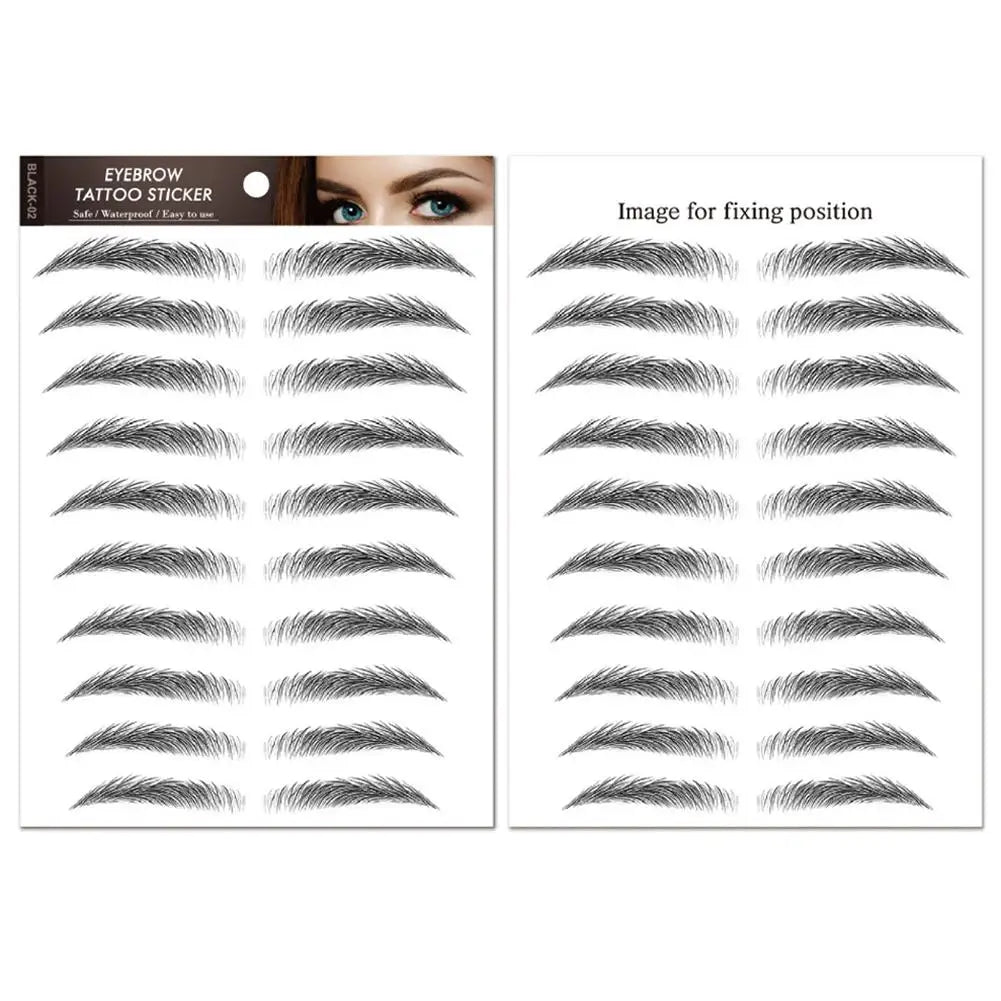 6D Hair Like Eyebrows Stickers Makeup Waterproof Eyebrow Eyebrow Long Natural Hair-liked Authentic Eyebrow Tattoo Sticker