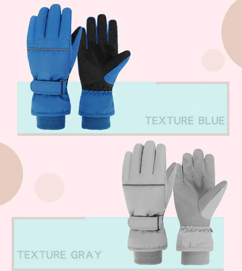 2025 Children Ski Gloves Keep Finger Warm Waterproof Thicken Mittens Winter Snowboard Snow Kids Gloves for Boys Girl Accessories