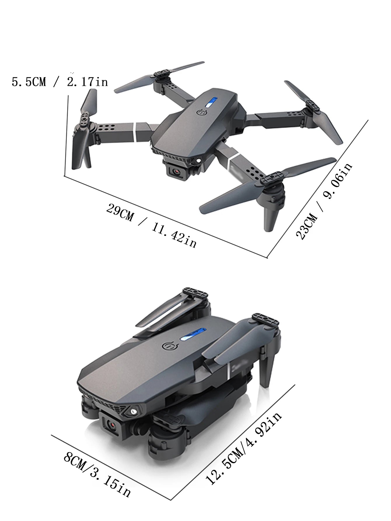 Professional Drone E88 4k wide-angle HD camera WiFi fpv height Hold Foldable RC quadrotor helicopter Camera-free children's toys