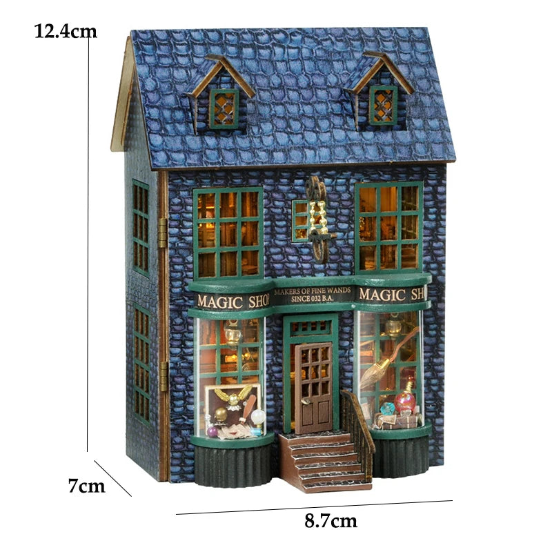 DIY Mini Wooden Doll House Assembly Building Model Pink Princess Villa Architecture Kit 3D Puzzle Dollhouse With Furniture Gifts