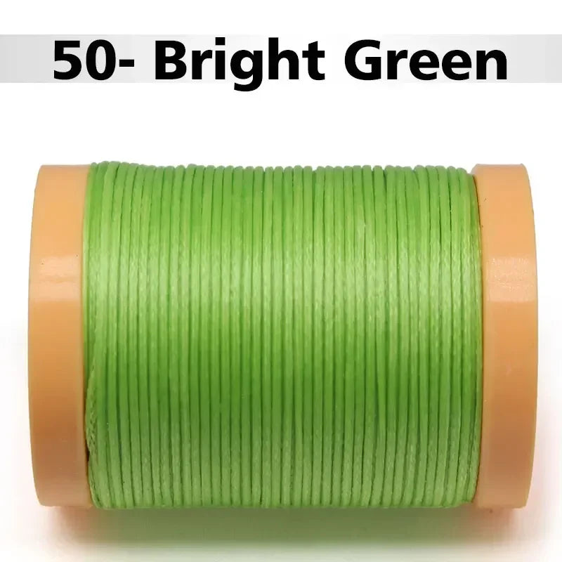 Handmade Flat Wax Thread for Leather Craft, Hand Stitching, DIY Wax Coated Strings, Repair Shoes, Sewing Tools, 0.8mm, 1.0mm