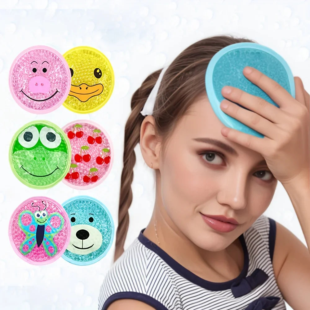 Reusable Cartoon Gel Ice Pack  Dual Hot & Cold Compress  Soothing & Revitalizing Fit for All Soothing Compress Cartoon Design