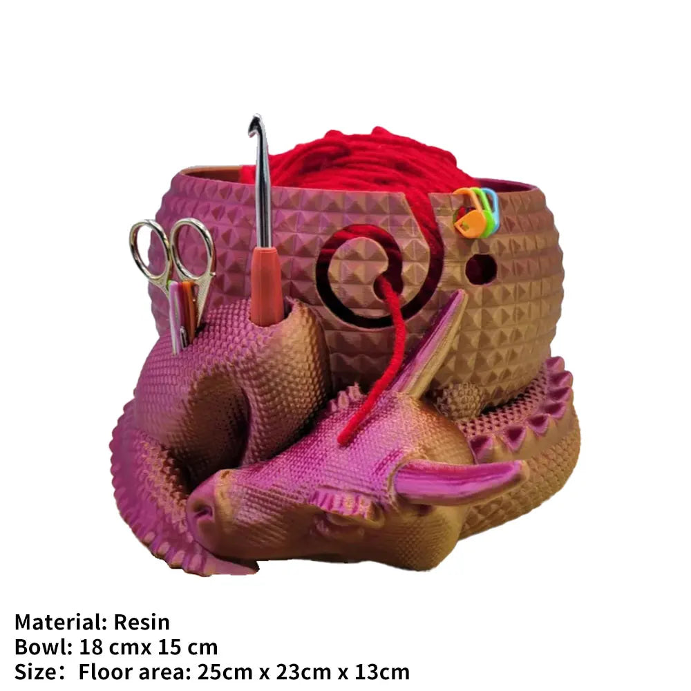 Crochet Bowl Knitting Yarn Storage Holder Dragon Egg Yarn Bowl Yarn Storage Organizer Crochet Yarn Holder Yarn Organizer