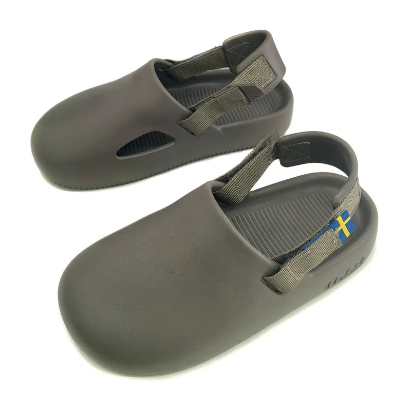2026 Autumn New EVA Baotou Slippers for External Use, Couple Half Slippers, Non slip, Can be worn externally